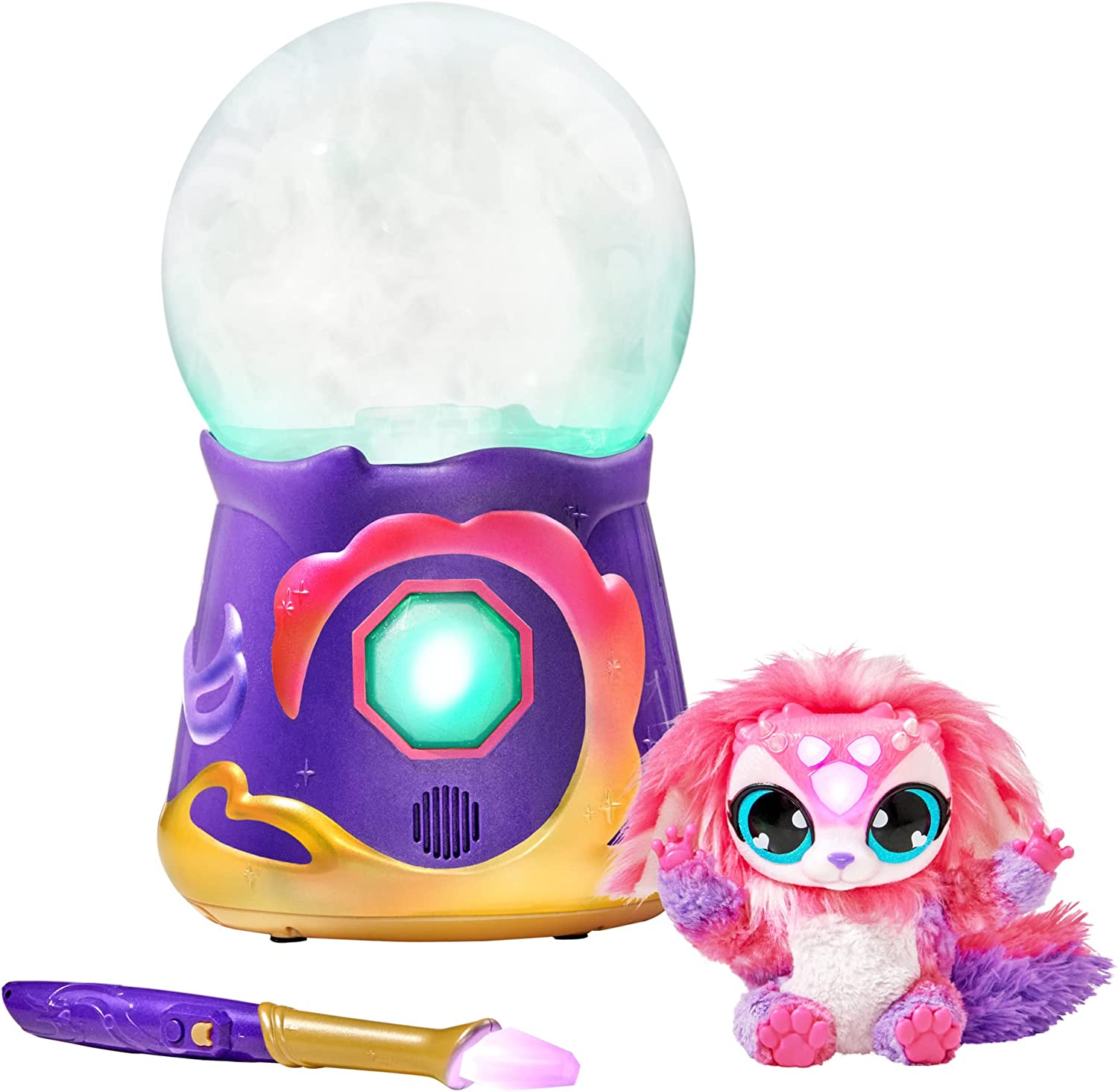Magical Mixies: Crystal Ball with Interactive 8 inch Pink Plush Toy and 80+ Sounds and Reactions