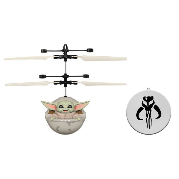 Star Wars The Mandalorian Baby Yoda "The Child" Sculpted Head UFO Helicopter