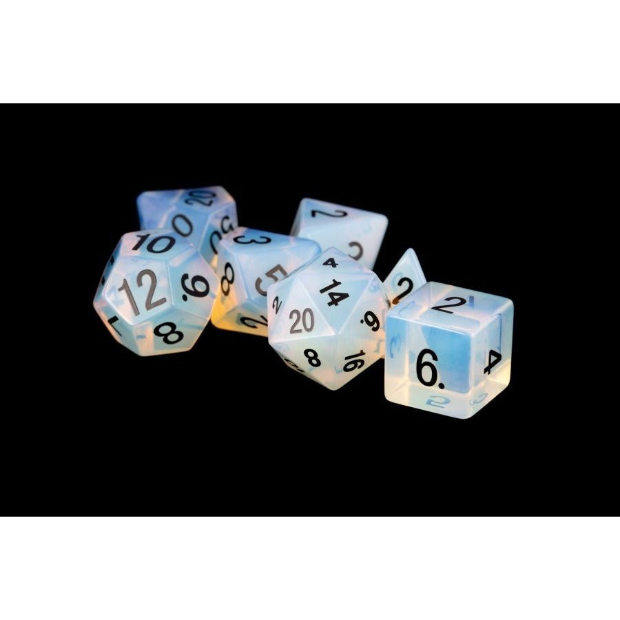 Metallic Dice Games 16mm Stone Polyhedral Dice Set