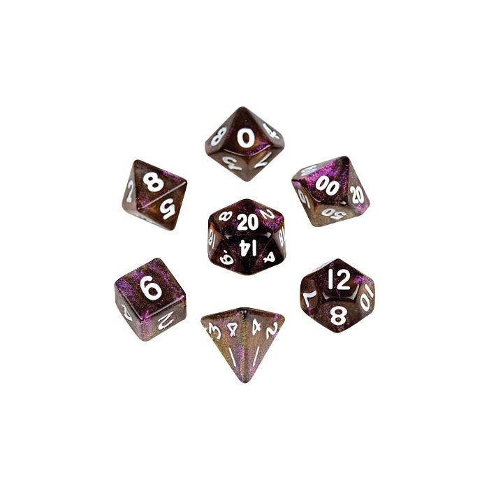 Metallic Dice Games 10mm Polyhedral Mini Dice Set