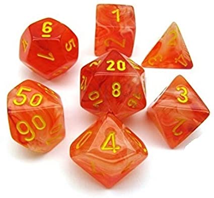Chessex Ghostly Glow Polyhedral 7-Die Set