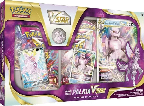 Pokemon Origin Form Dialga or Palkia VSTAR Premium Collection