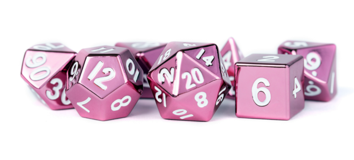 Metallic Dice Games Metal 16mm Polyhedral Dice Set