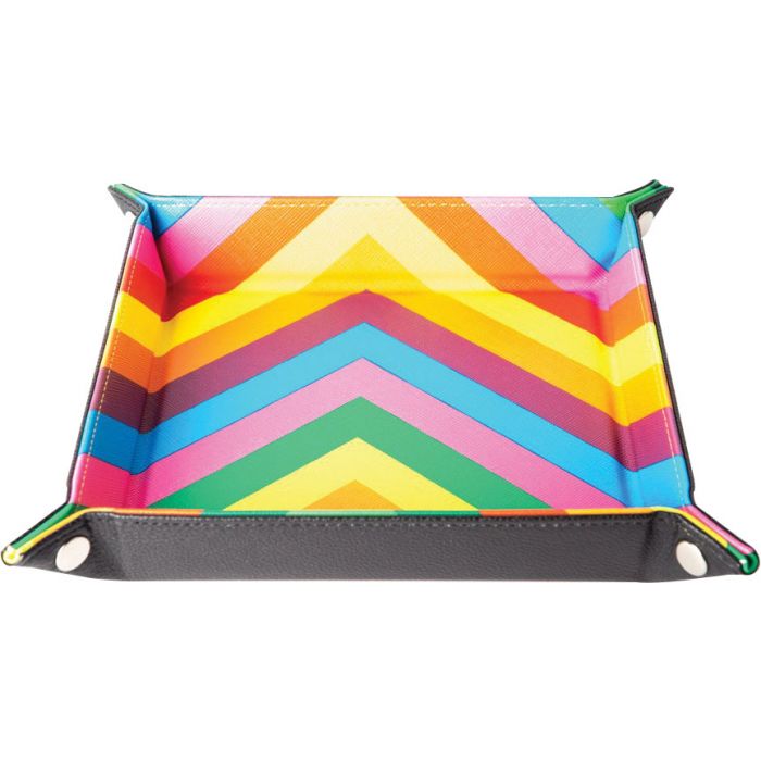 Velvet Folding Dice Tray with Leather Backing (assorted colors)