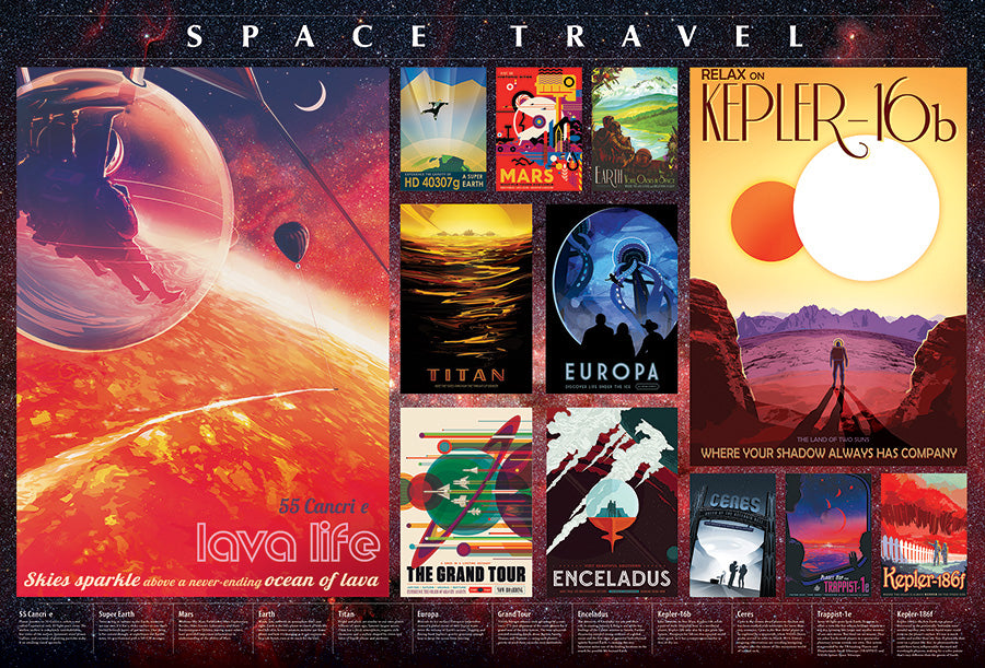 Space Travel Posters (2000 pc puzzle)