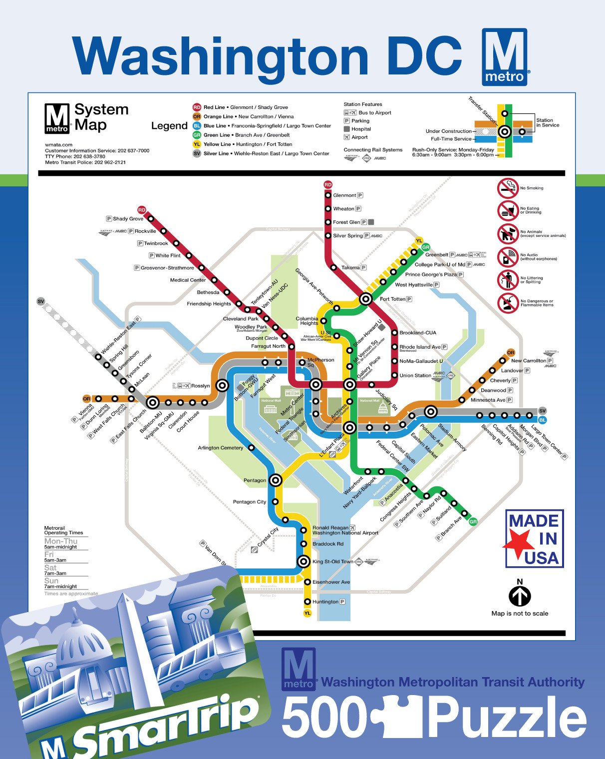 DC Metro Map (500 pc puzzle)