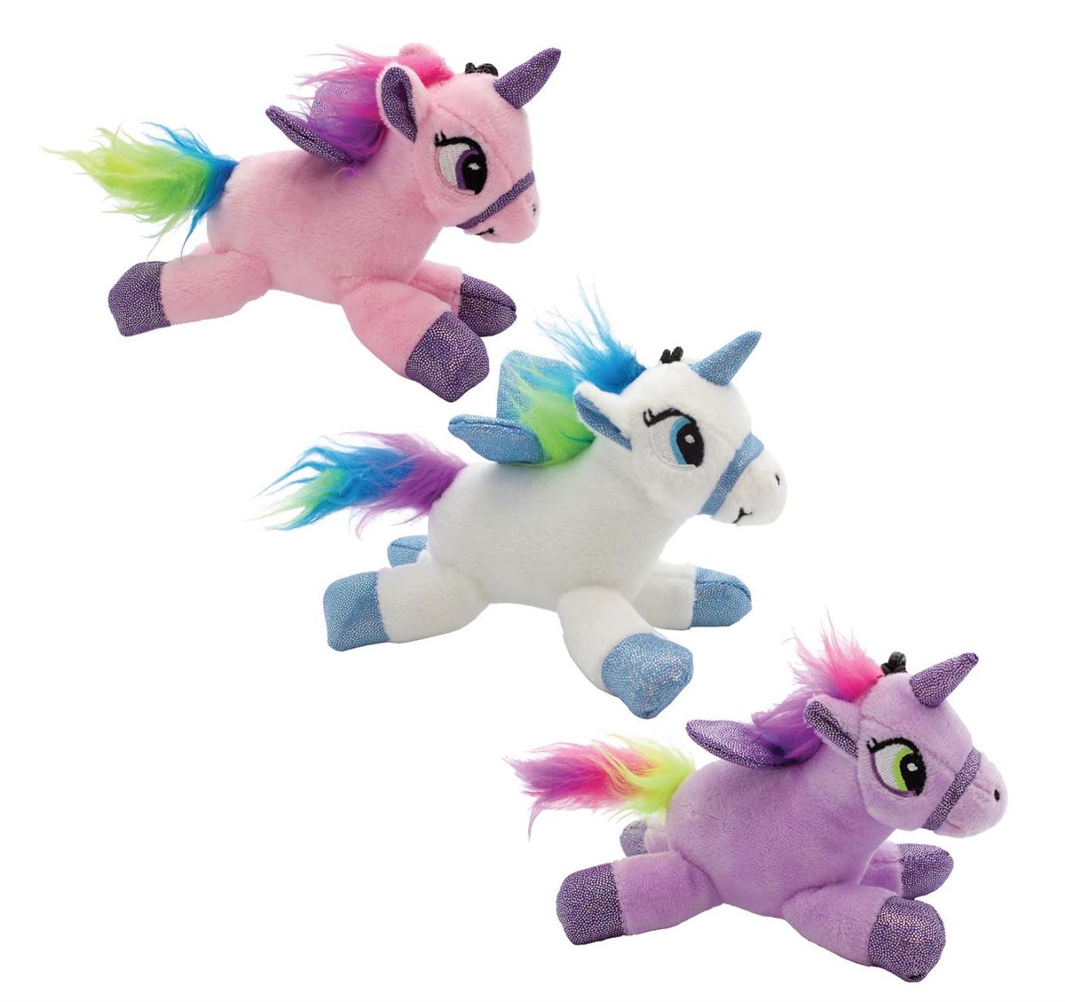 Unicorn Plush Sound Bag Tag Clip