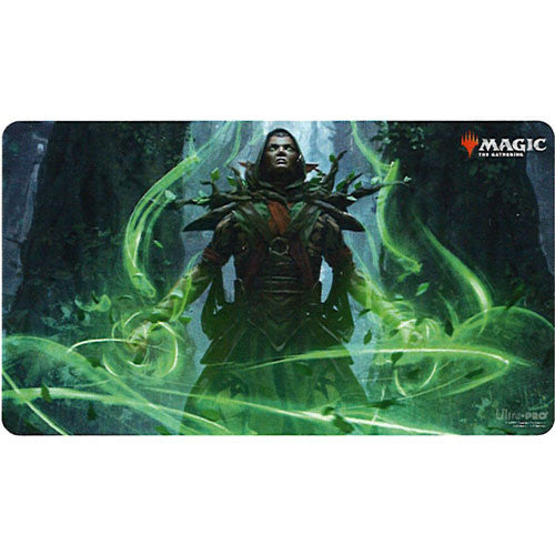 Magic: The Gathering 2021 playmat: Llanowar Visionary