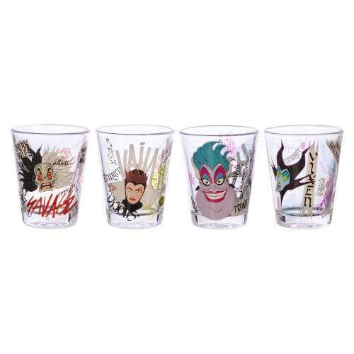 Disney Villains 2 oz. Glass Set of 4