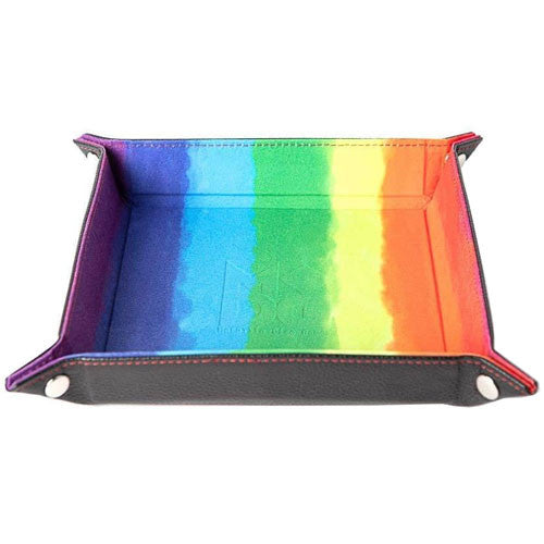 Velvet Folding Dice Tray with Leather Backing (assorted colors)