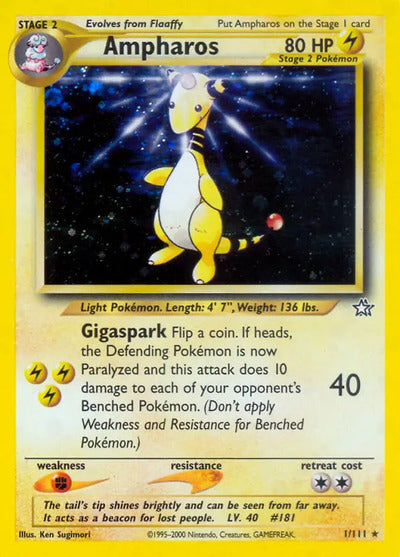 Ampharos 001/111 Unlimited Neo Genesis