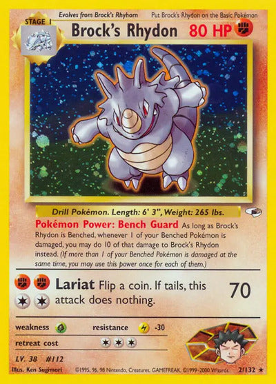 Brock's Rhydon 002/132 Unlimited Gym Heroes