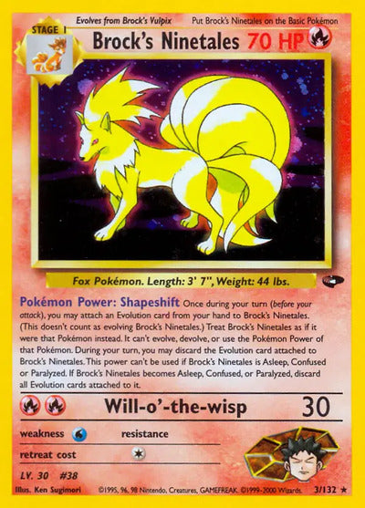 Brock's Ninetales 003/132 Unlimited Gym Challenge