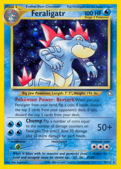 Feraligatr (4) 004/111 Unlimited Neo Genesis