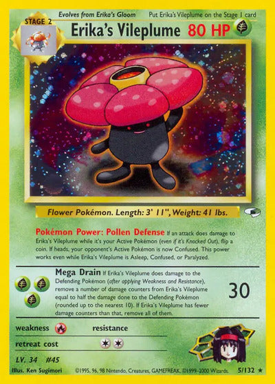 Erika's Vileplume 005/132 Unlimited Gym Heroes