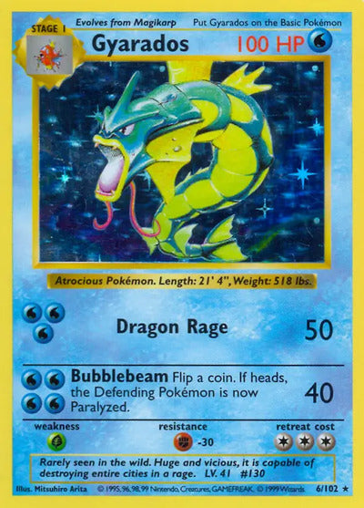 Gyarados 006/102 Unlimited Base Set Shadowless
