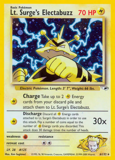 Lt. Surge's Electabuzz (6) 006/132 Unlimited Gym Heroes