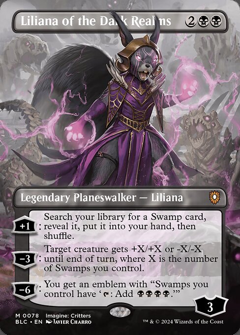 BLC: Liliana of the Dark Realms (Borderless) (Foil)