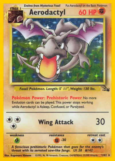 Aerodactyl (1) 01/62 Unlimited Fossil