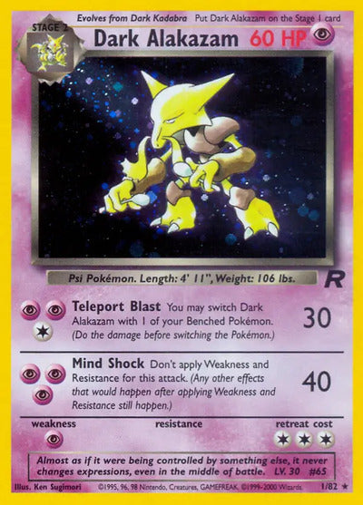 Dark Alakazam (1) 01/82 Unlimited Team Rocket