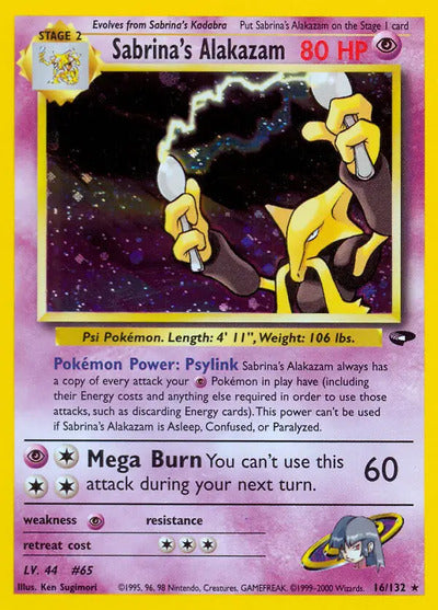 Sabrina's Alakazam 016/132 Unlimited Gym Challenge