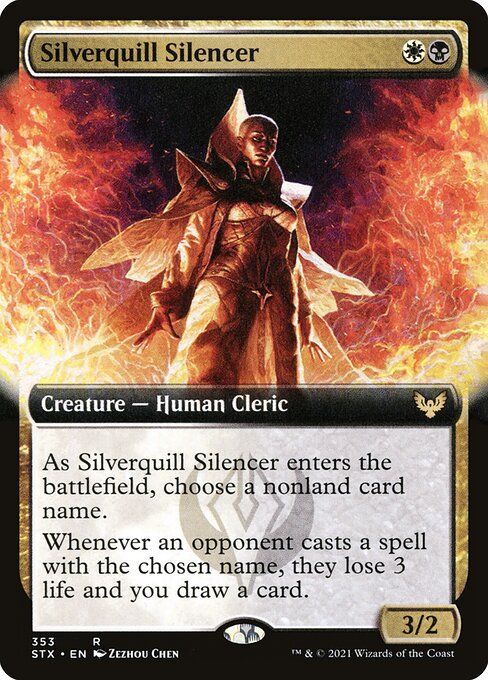 STX: Silverquill Silencer (Extended Art) (Foil)