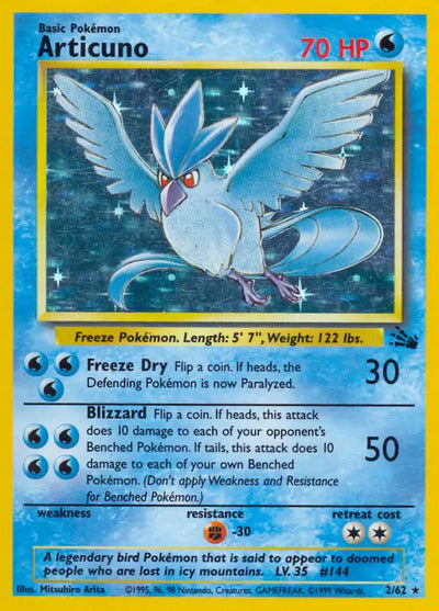 Articuno (2) 02/62 Unlimited Fossil