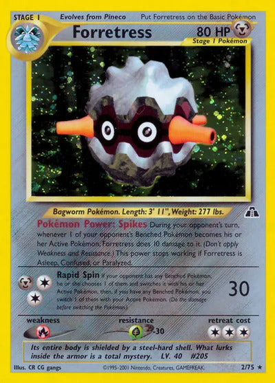 Forretress (2) 02/75 Unlimited Neo Discovery