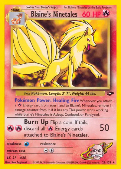 Blaine's Ninetales 021/132 Unlimited Gym Challenge