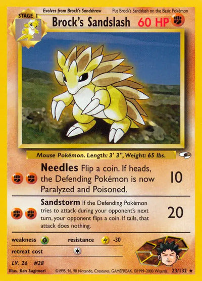 Brock's Sandslash 023/132 Unlimited Gym Heroes