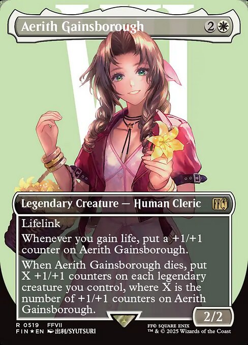 FIN: Aerith Gainsborough (Borderless) (Surge Foil)