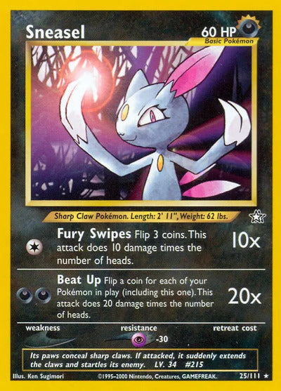 Sneasel 025/111 Unlimited Neo Genesis
