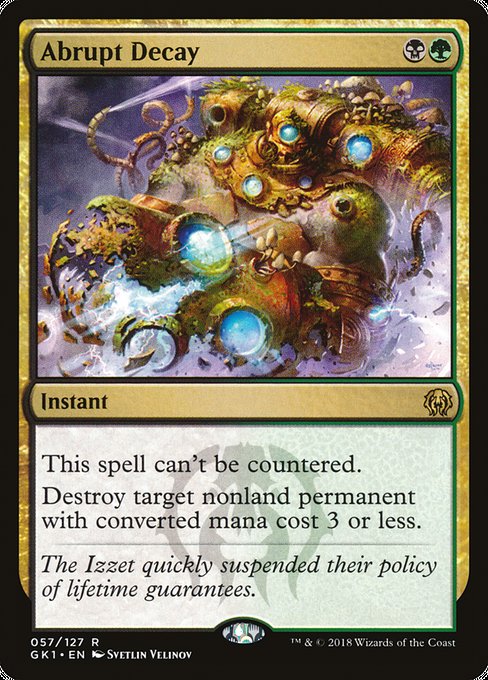 GK1: Abrupt Decay