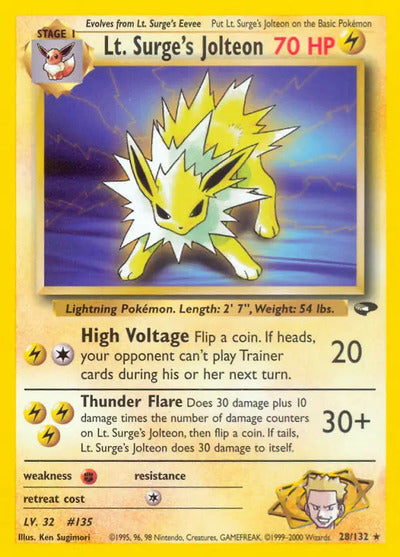 Lt. Surge's Jolteon 028/132 Unlimited Gym Challenge
