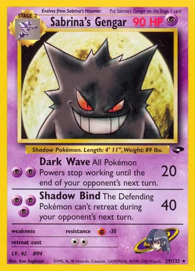 Sabrina's Gengar 029/132 Unlimited Gym Challenge
