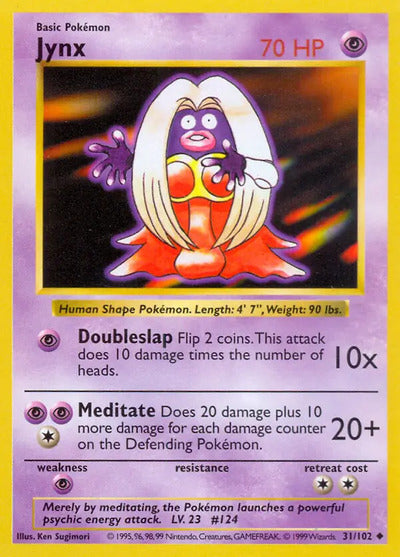 Jynx 031/102 Unlimited Base Set Shadowless