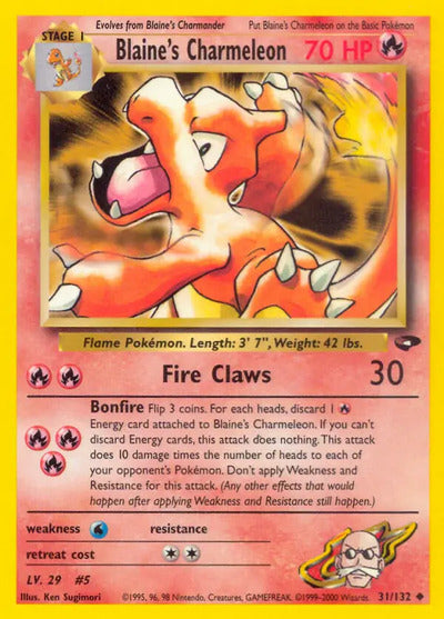 Blaine's Charmeleon 031/132 Unlimited Gym Challenge