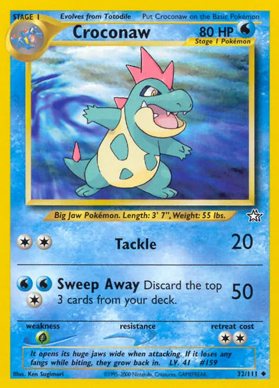 Croconaw (32) 032/111 Unlimited Neo Genesis