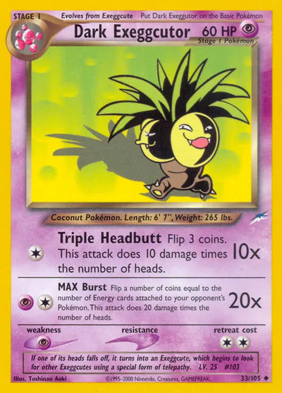 Dark Exeggcutor 033/105 Unlimited Neo Destiny