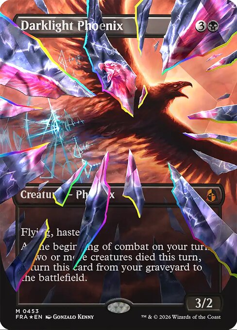 FRA: Darklight Phoenix (Borderless) (Facet Foil) (0453)