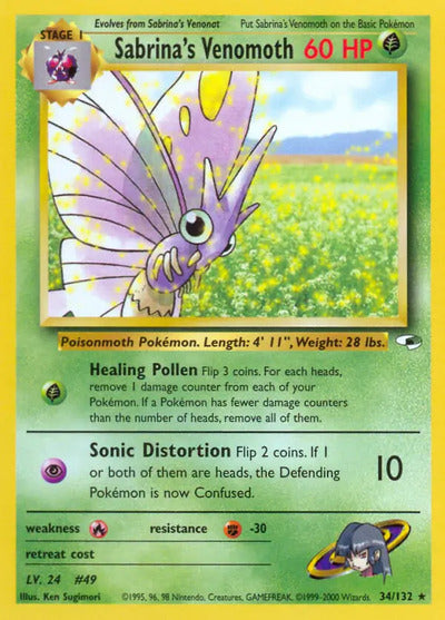 Sabrina's Venomoth 034/132 Unlimited Gym Heroes