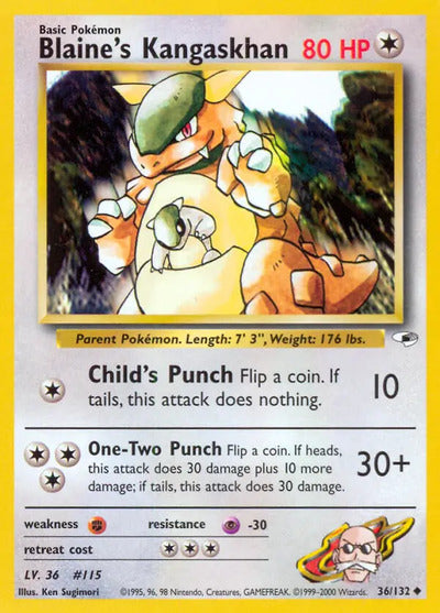 Blaine's Kangaskhan 036/132 Unlimited Gym Heroes