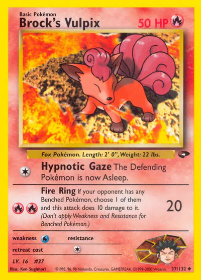 Brock's Vulpix 037/132 Unlimited Gym Challenge