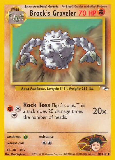 Brock's Graveler 040/132 Unlimited Gym Heroes