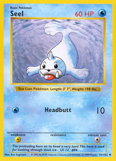 Seel 041/102 Unlimited Base Set Shadowless