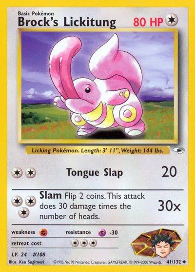 Brock's Lickitung 041/132 Unlimited Gym Heroes