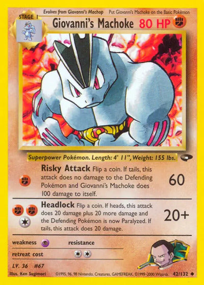 Giovanni's Machoke 042/132 Unlimited Gym Challenge