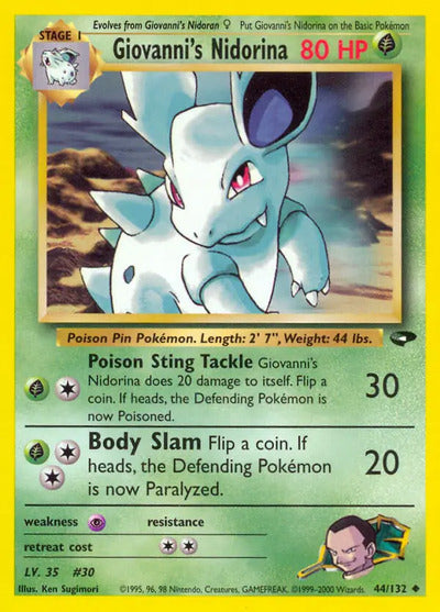 Giovanni's Nidorina 044/132 Unlimited Gym Challenge
