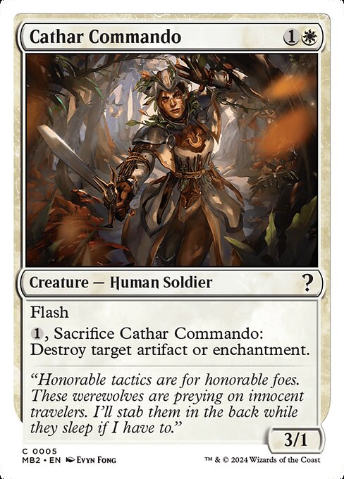 MB2: Cathar Commando (White Border)