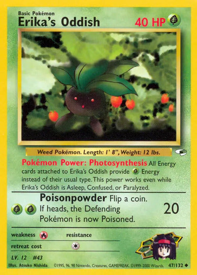 Erika's Oddish (47) 047/132 Unlimited Gym Heroes